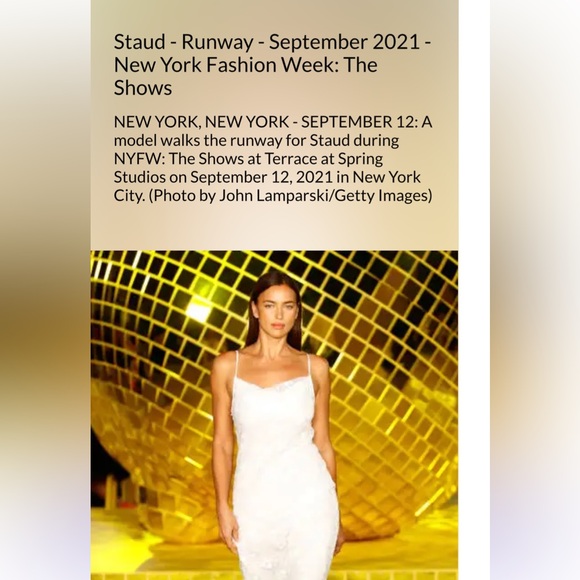 NWT Runway STAUD White Floral Maxi Dress Size Small Fully lined adjustable strap - Picture 3 of 13